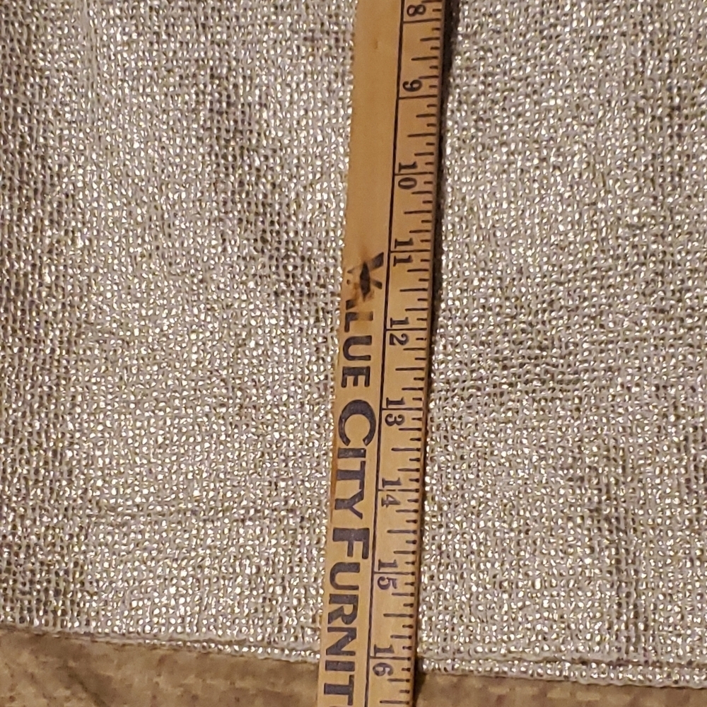 BANANA REPUBLIC SLIVER CREAM Shimmer Mini Skirt Size 12 Side Zipper - Picture 5 of 8